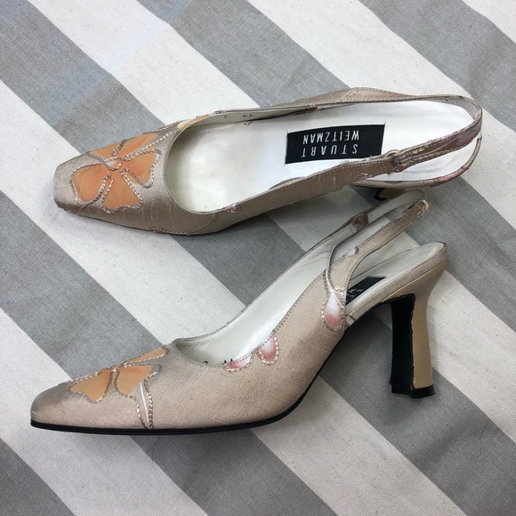Stuart Weizman high heels floral size 7 - Picture 4 of 7